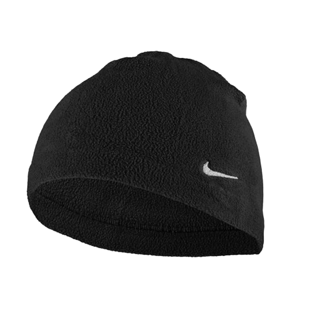 Black - Back - Nike Womens-Ladies Fleece Beanie & Gloves Set