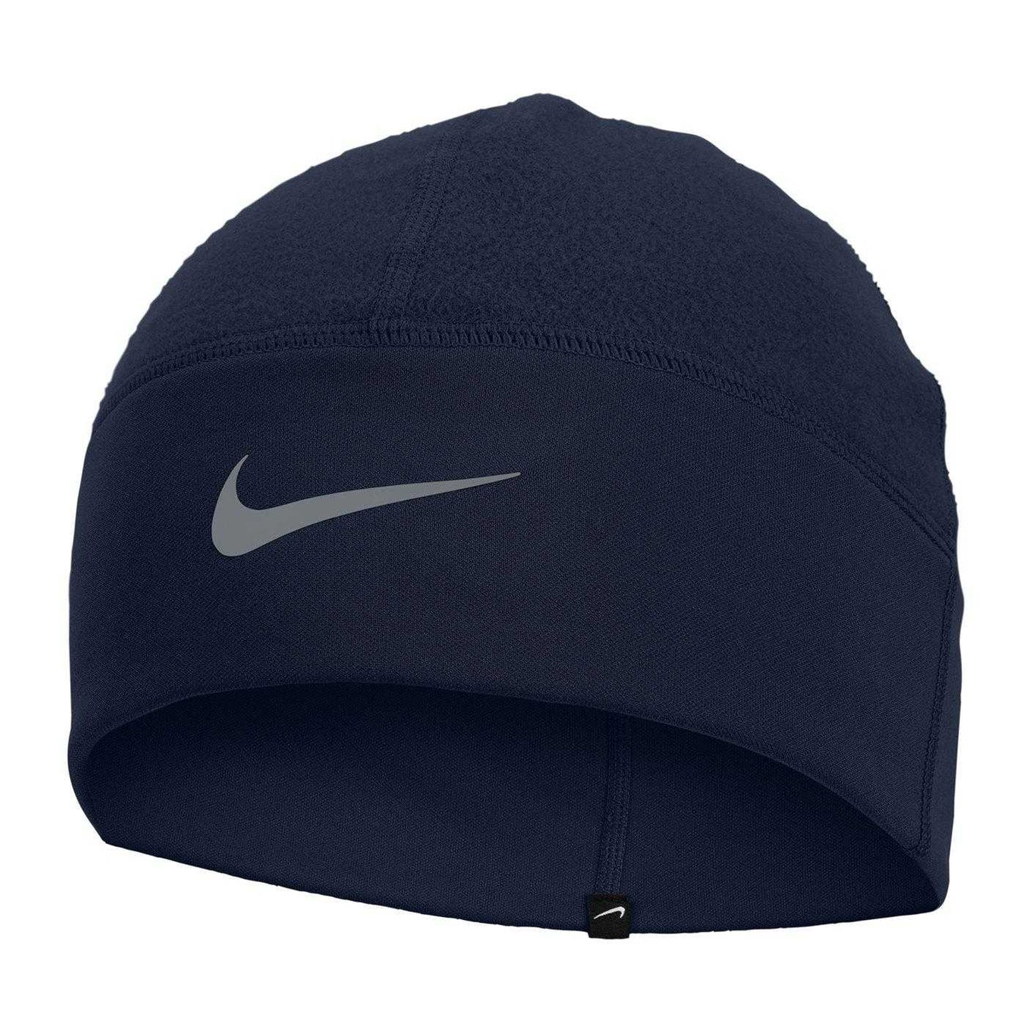Navy - Front - Nike Therma Fit Swoosh Fleece Beanie