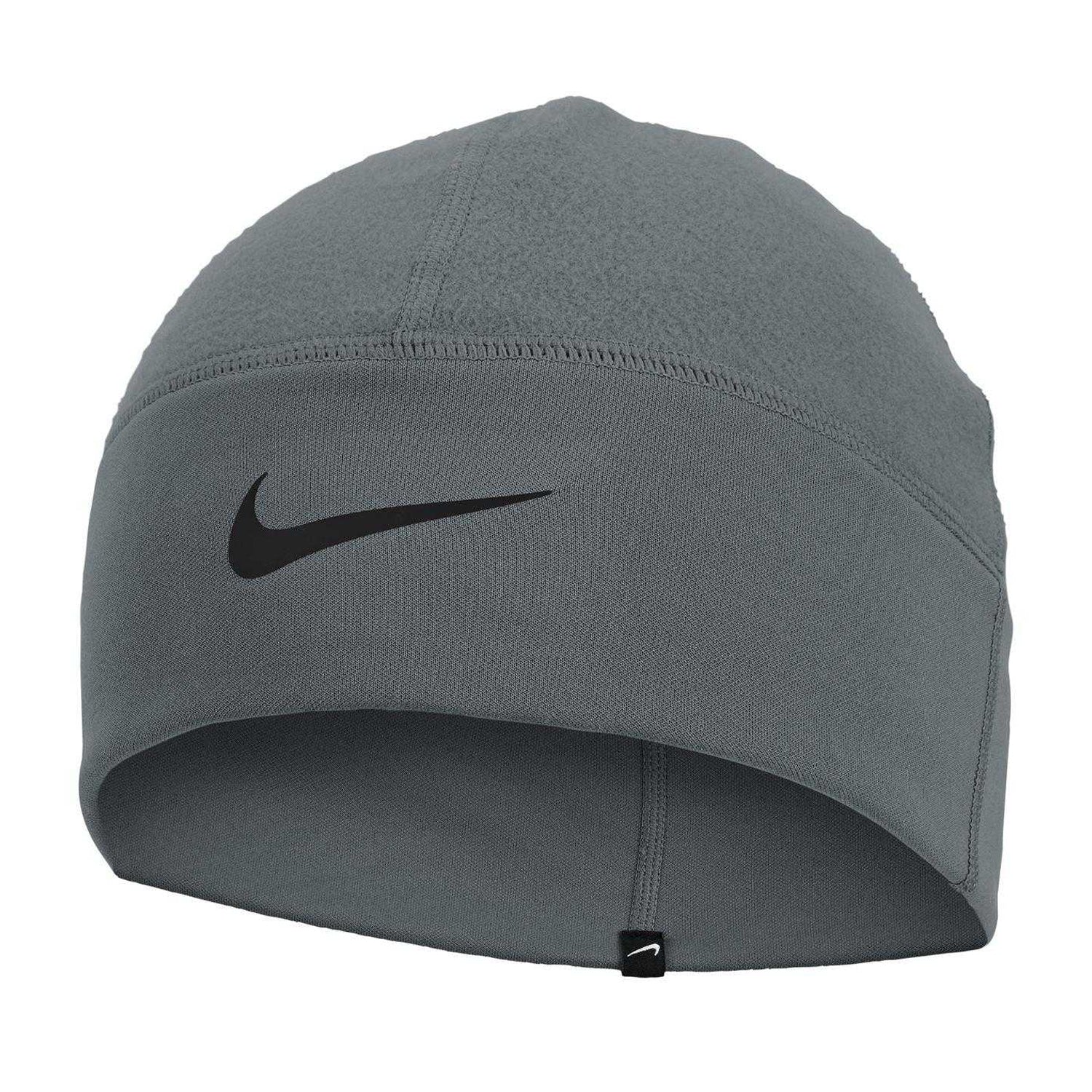 Grey - Front - Nike Therma Fit Swoosh Fleece Beanie