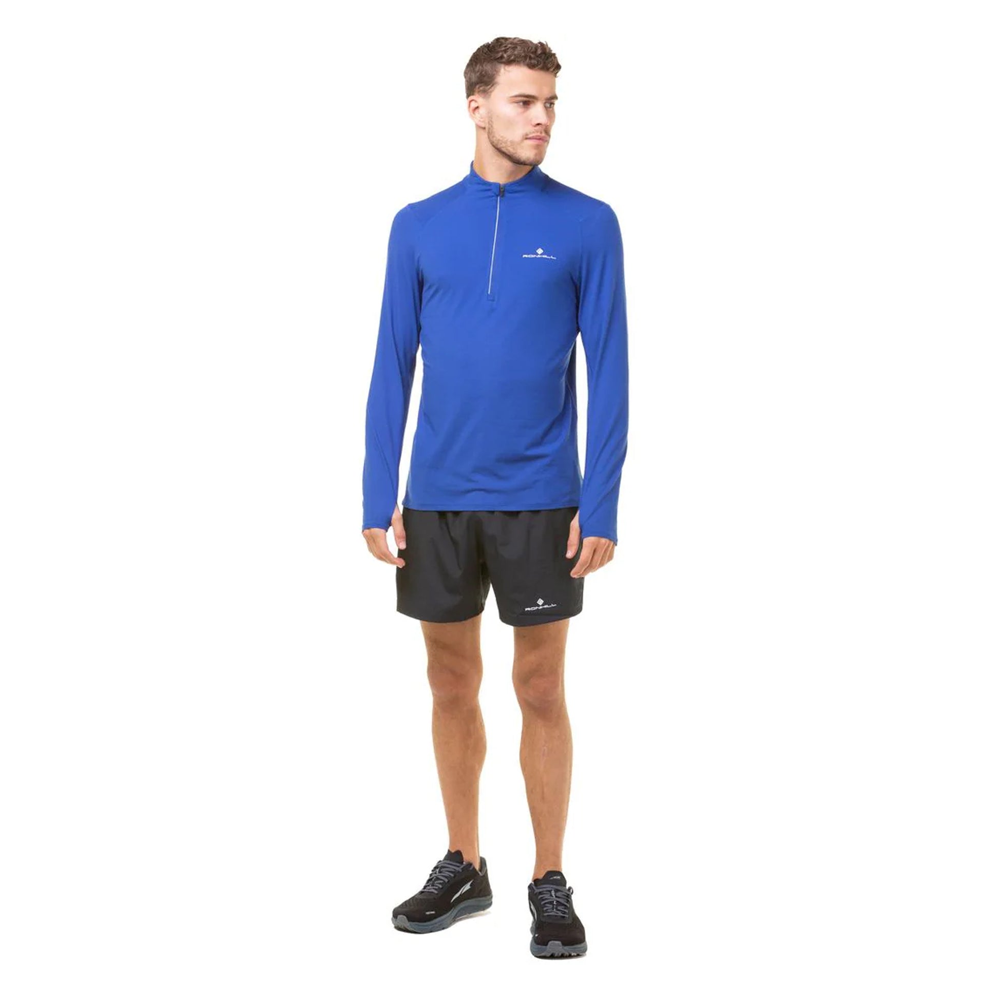 Cobalt Blue - Side - Ronhill Mens Core Half Zip Thermal Top