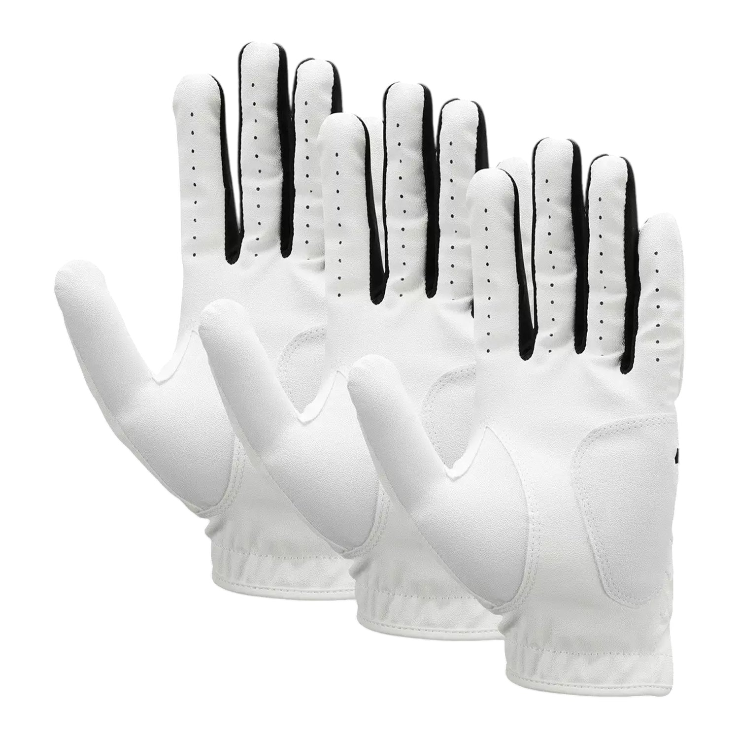 White-Black - Back - Nike Dura Feel X Golf Gloves (Pack of 3)