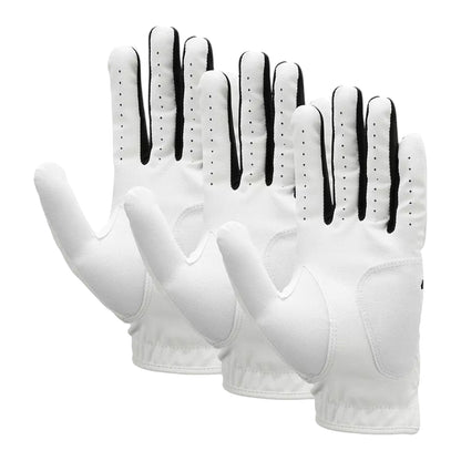 White-Black - Back - Nike Dura Feel X Golf Gloves (Pack of 3)
