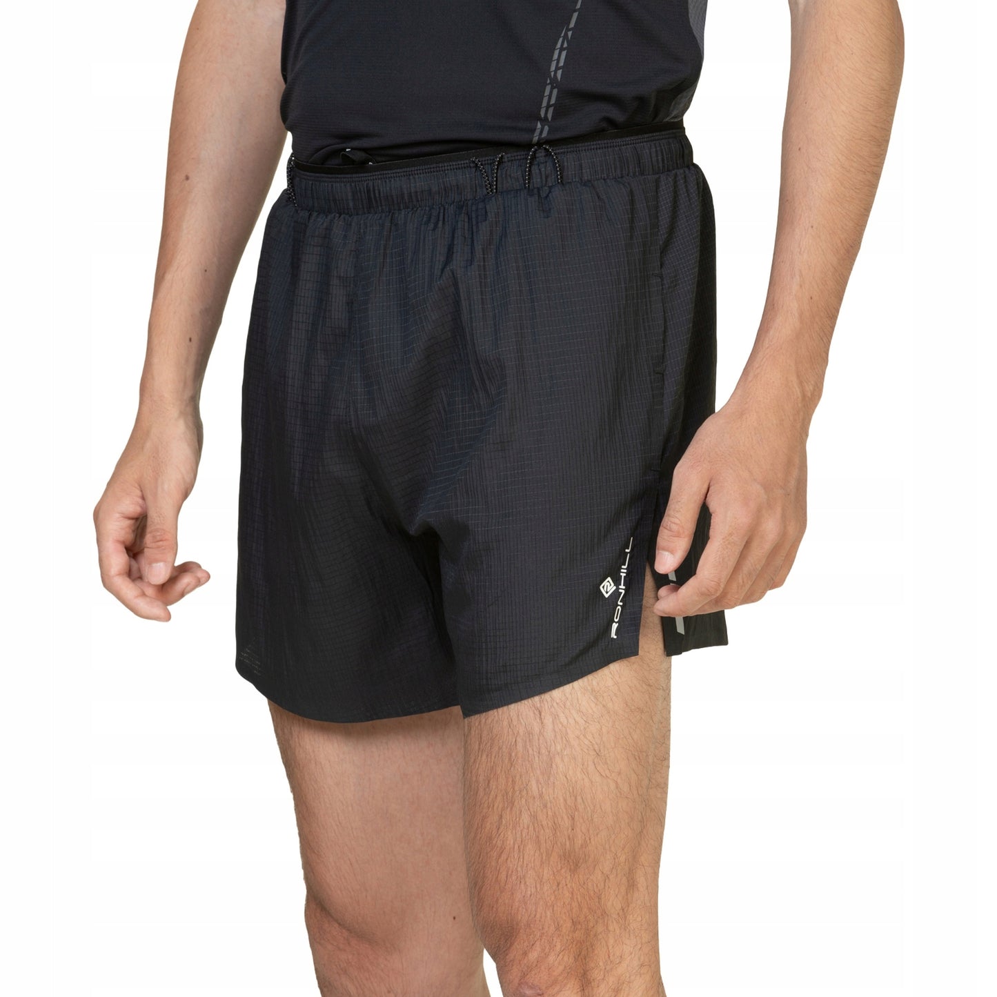 Black - Side - Ronhill Mens Tech Race Shorts