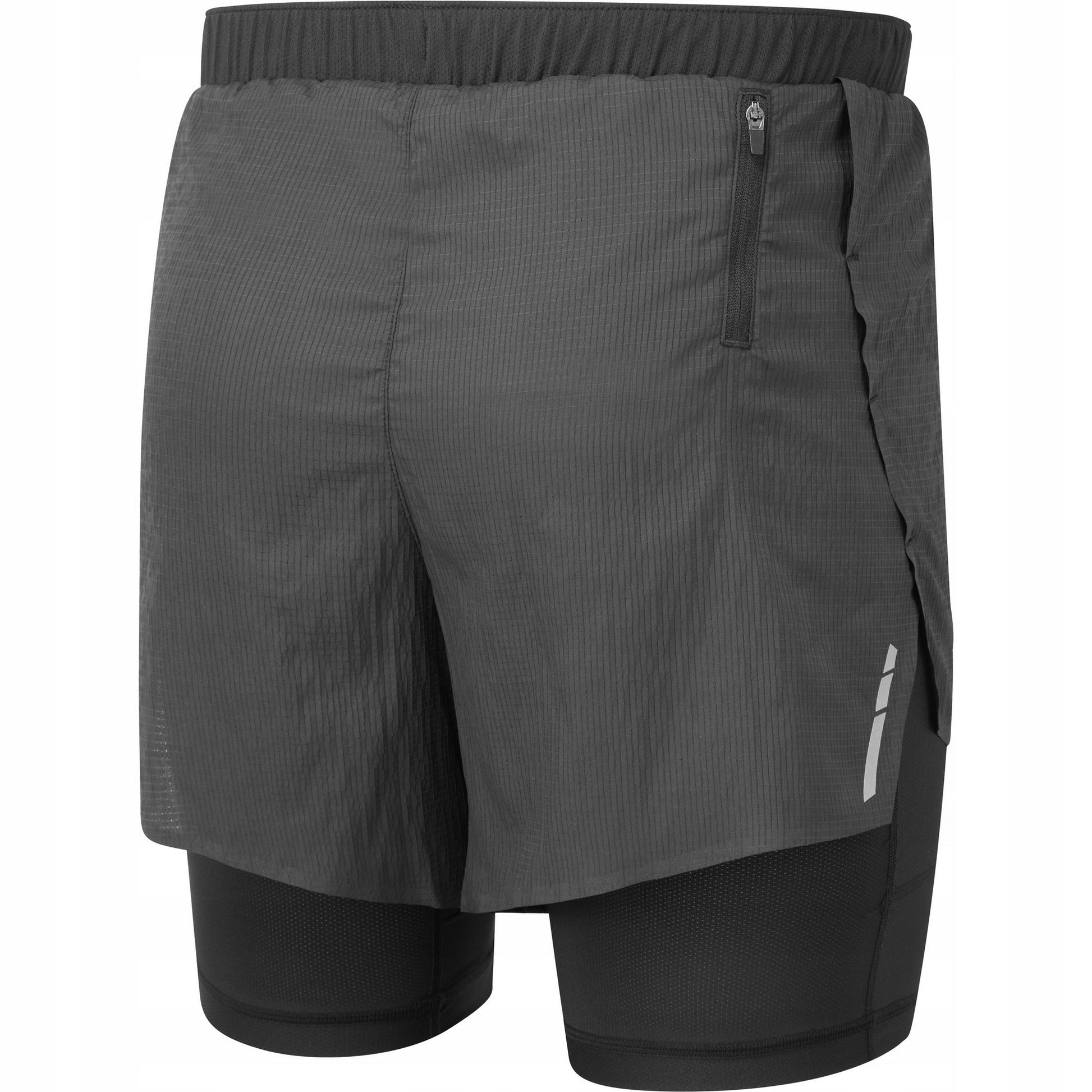 Black - Back - Ronhill Mens Tech Race Twin Shorts