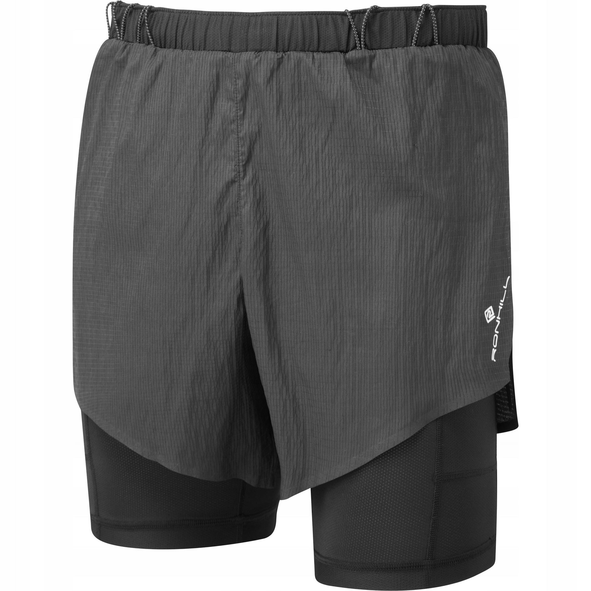 Black - Front - Ronhill Mens Tech Race Twin Shorts