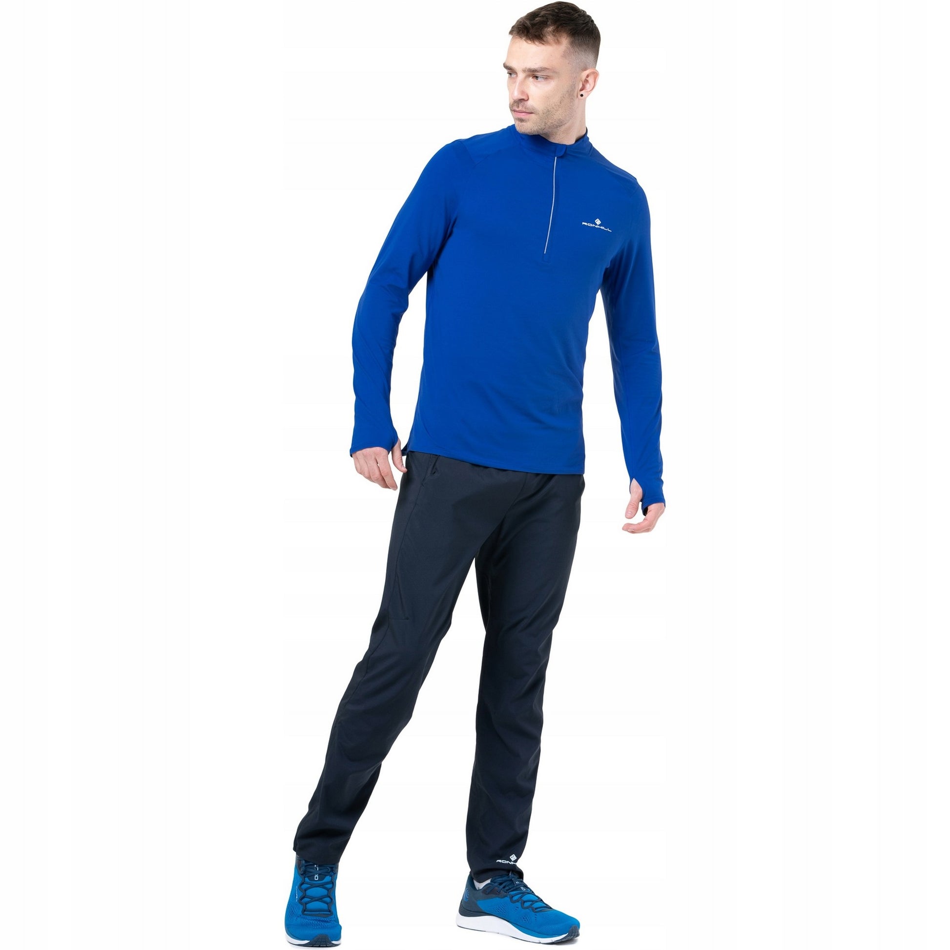 Black - Side - Ronhill Mens Core Session Tracksuit Bottoms