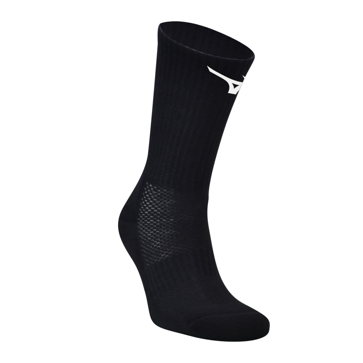 Black - Back - Mizuno Unisex Adult Crew Socks