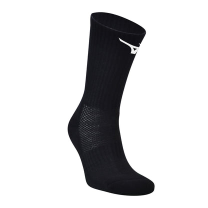 Black - Back - Mizuno Unisex Adult Crew Socks
