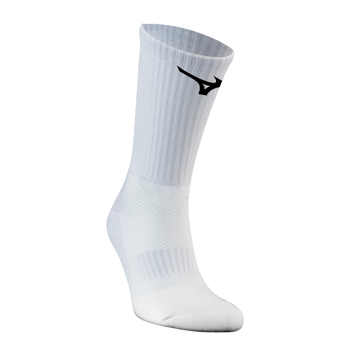 White - Back - Mizuno Unisex Adult Crew Socks