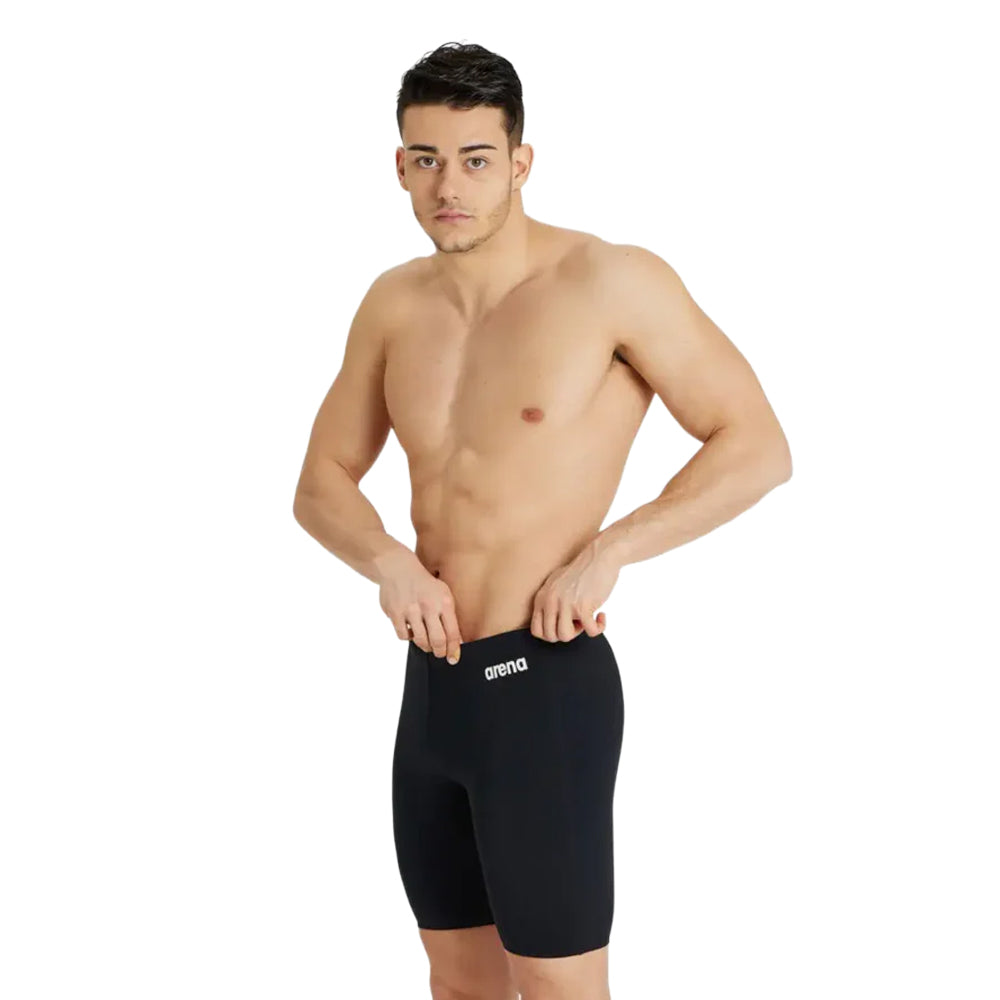 Black-White - Side - Arena Mens Solid Jammer Shorts