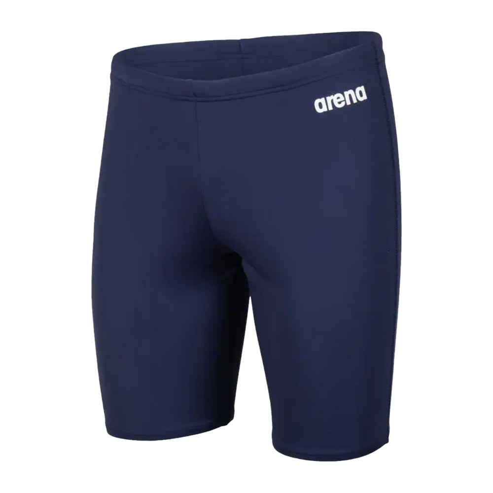 Navy-White - Front - Arena Mens Solid Jammer Shorts