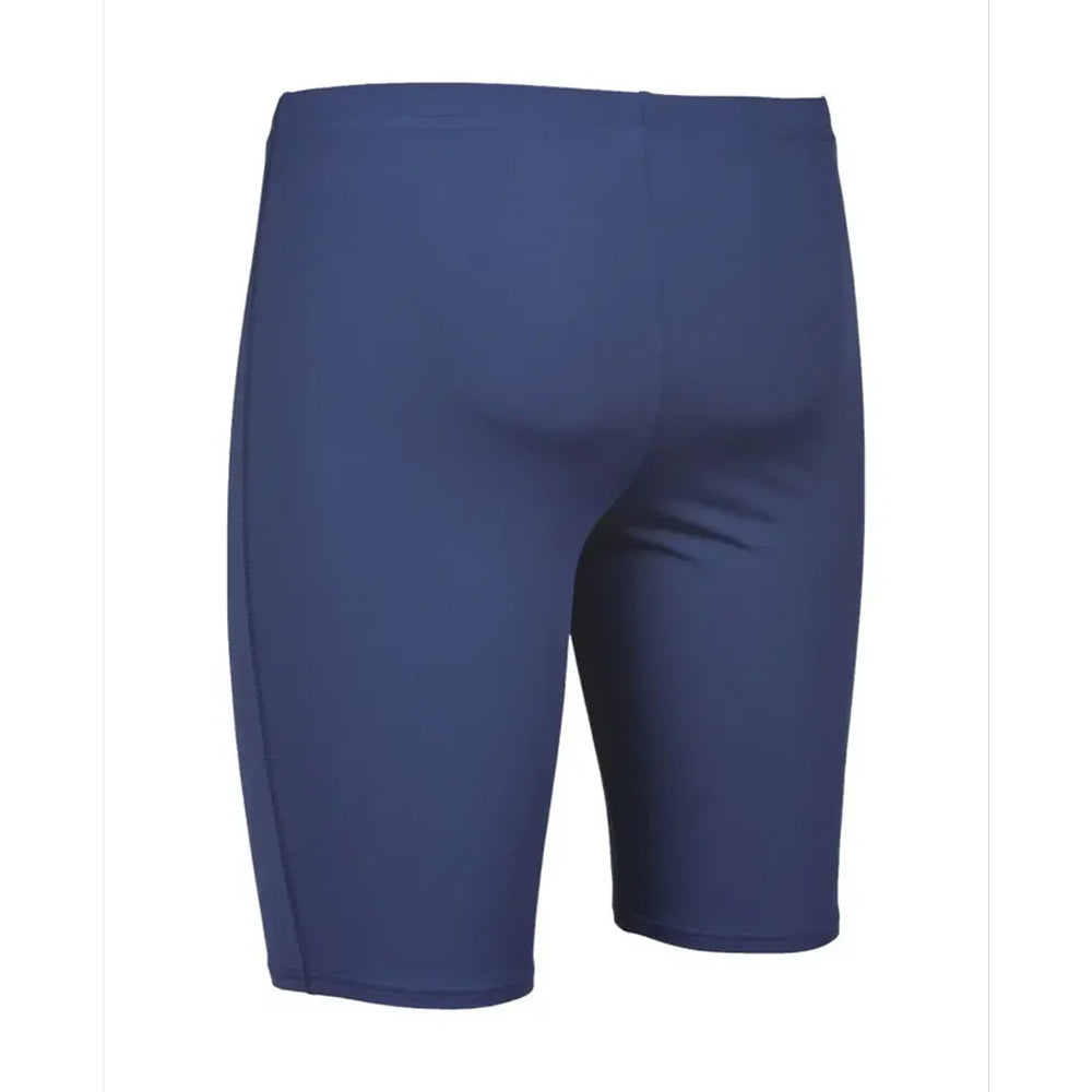 Navy-White - Back - Arena Mens Solid Jammer Shorts
