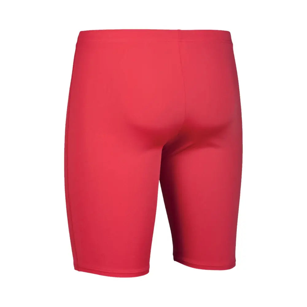 Red-White - Back - Arena Mens Solid Jammer Shorts