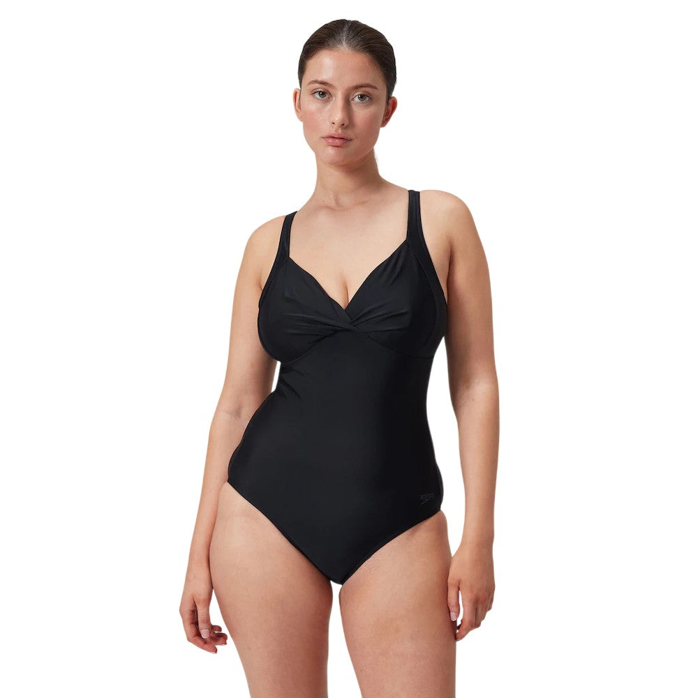 Black - Lifestyle - Speedo Womens-Ladies Eco Endurance+ One Piece Swimsuit