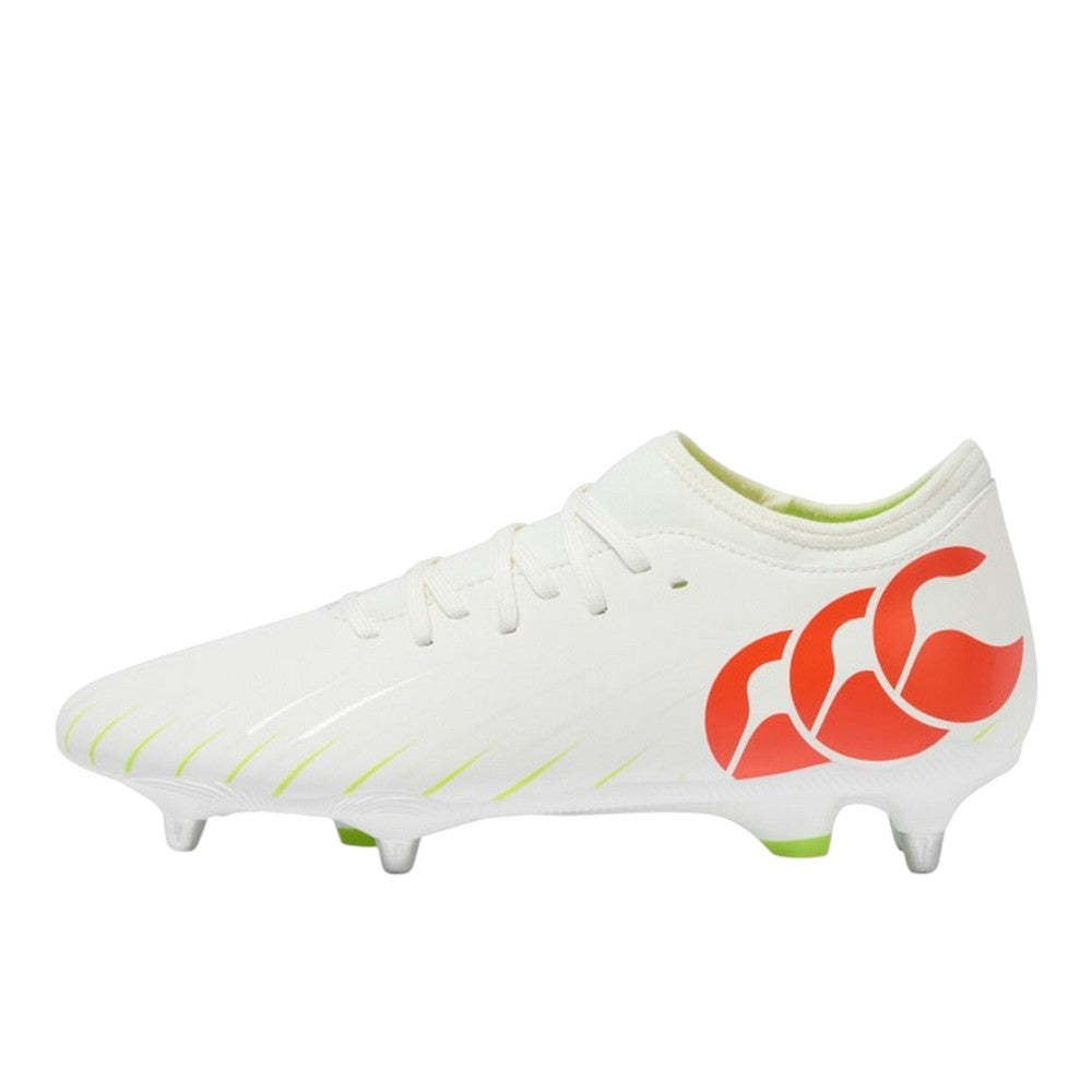 White-Orange - Back - Canterbury Mens Speed Falcon Team Soft Ground Football Boots