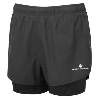 Black - Front - Ronhill Womens-Ladies Core Twin Shorts