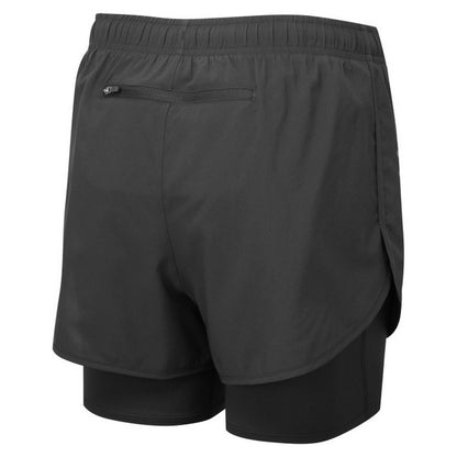 Black - Back - Ronhill Womens-Ladies Core Twin Shorts
