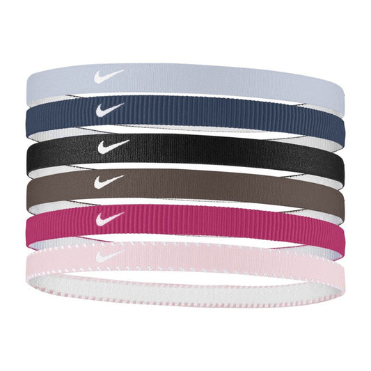 Multicoloured - Front - Nike Y Flex Classic Sport Headband (Pack of 6)