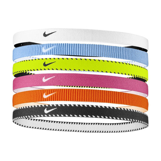Multicoloured Fluorescent - Front - Nike Flex Classic Headband (Pack of 6)
