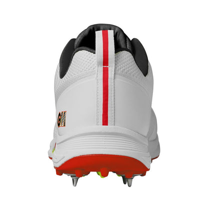 White-Red-Yellow - Back - Gunn And Moore Unisex Adult Rival Spikes Cricket Shoes
