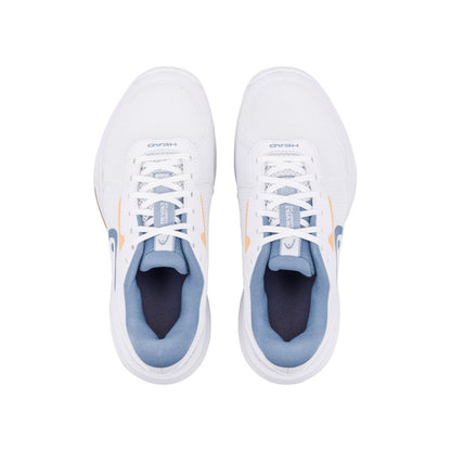 White - Back - Head Womens-Ladies Revolt Court 5.0 Tennis Shoes