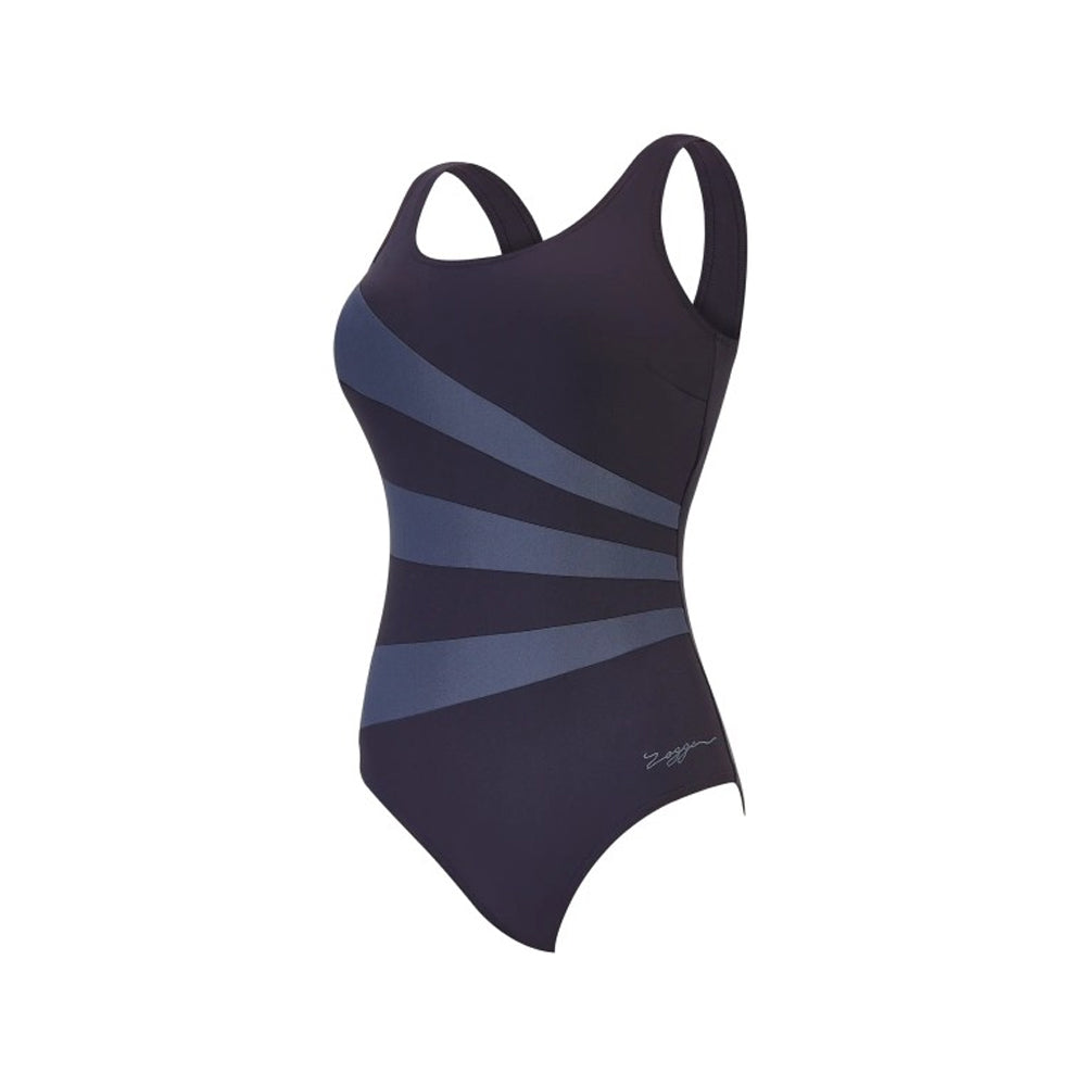 Black - Front - Zoggs Womens-Ladies Sandon One Piece Swimsuit