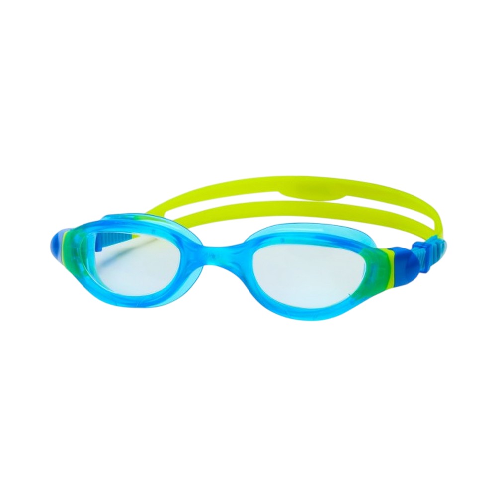 Blue-Lime - Front - Zoggs Childrens-Kids Phantom Contrast Detail Swimming Goggles