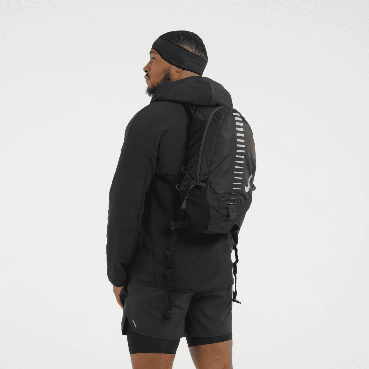 Black-Silver - Back - Nike Run Commuter 15L Backpack