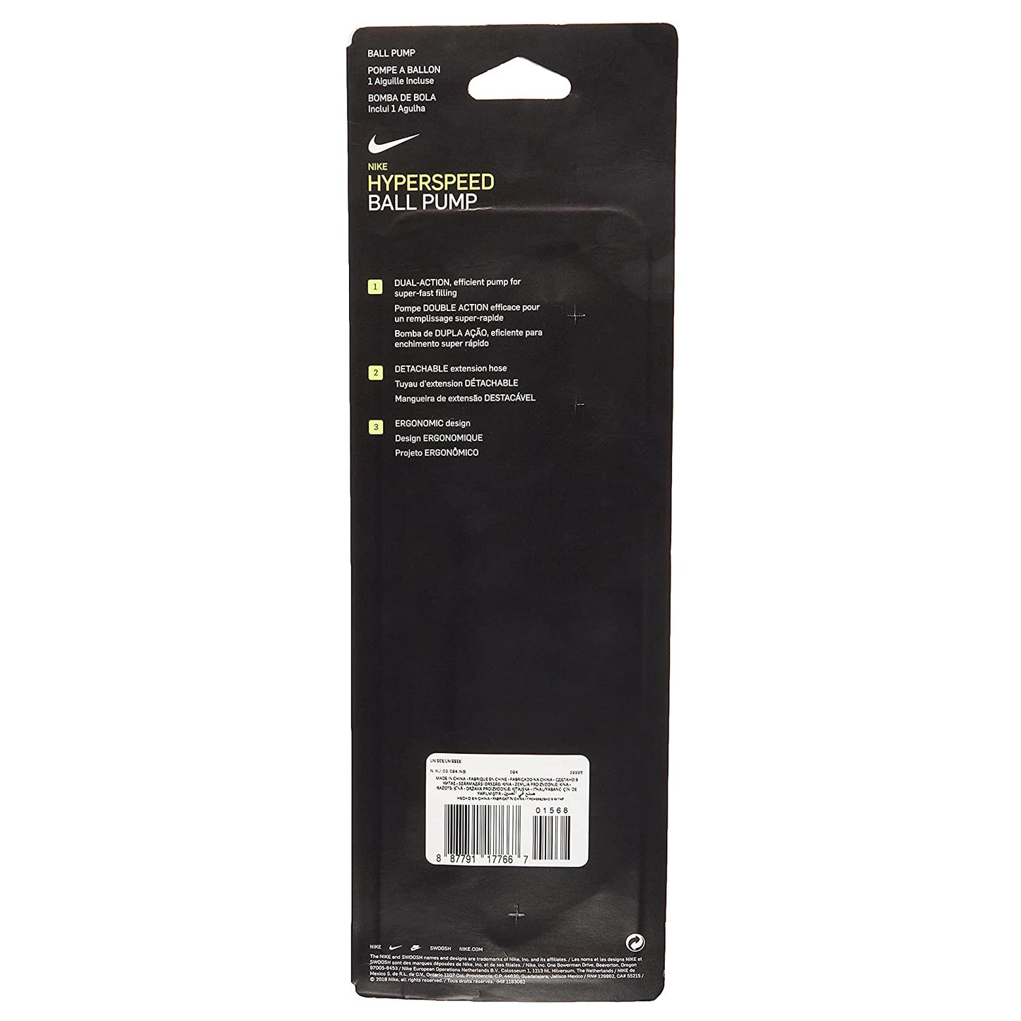 Black-Green - Pack Shot - Nike Hyperspeed Ball Pump