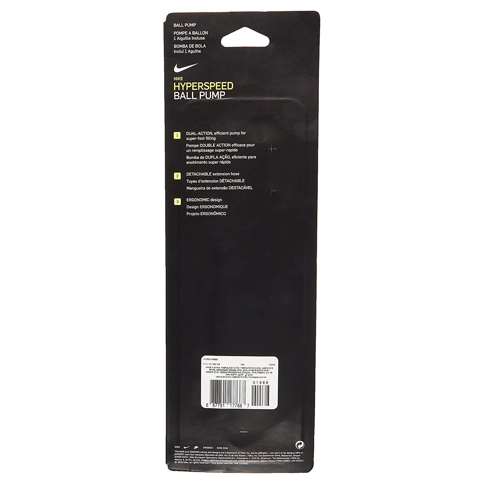 Black-Green - Pack Shot - Nike Hyperspeed Ball Pump