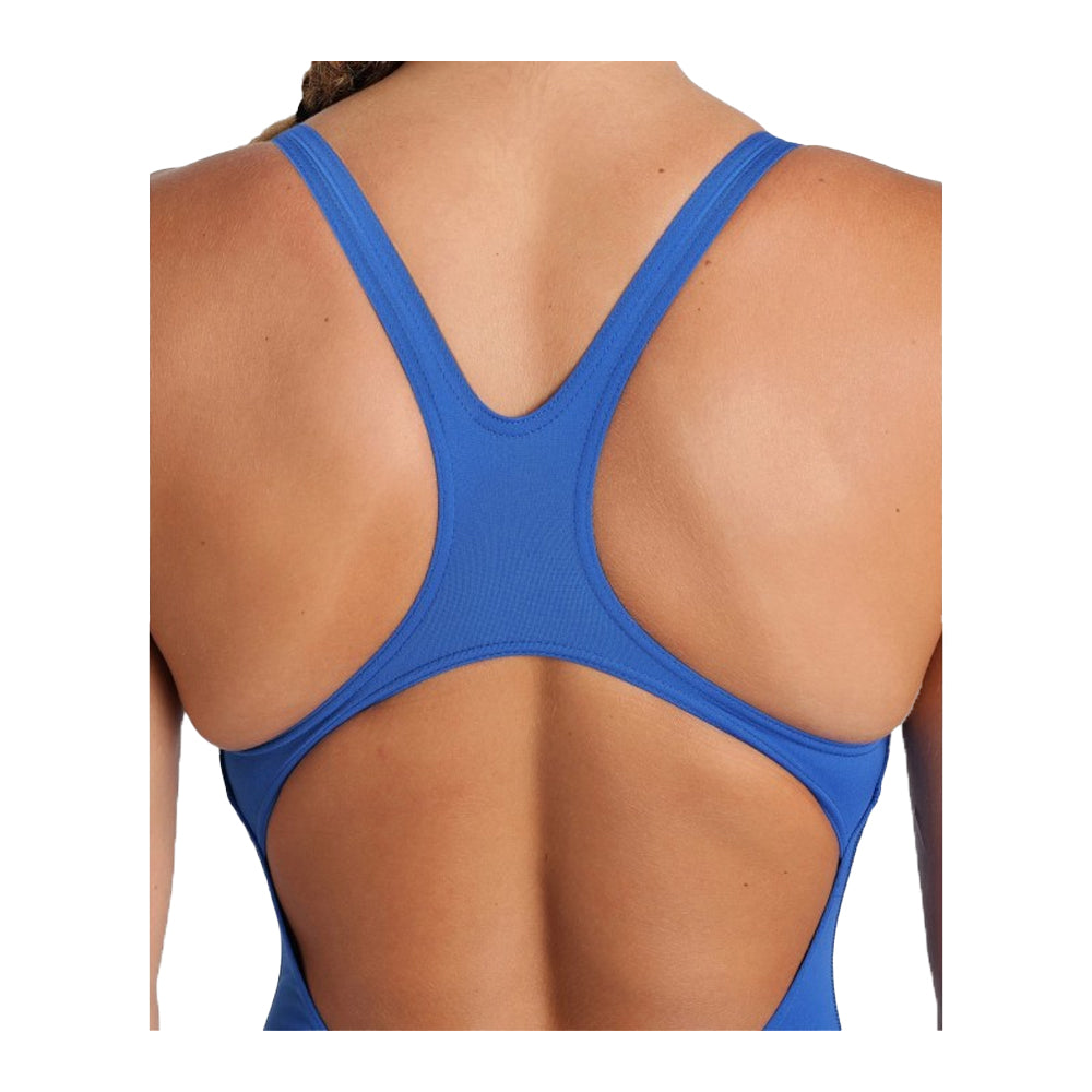 Royal Blue-White - Side - Arena Womens-Ladies Pro Solid Swimming One Piece Swimsuit