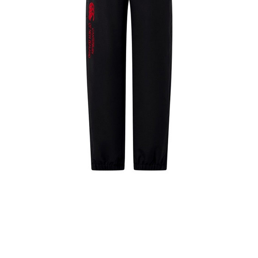 Black-Red - Side - Canterbury Childrens-Kids Stadium Cuffed Ankle Jogging Bottoms