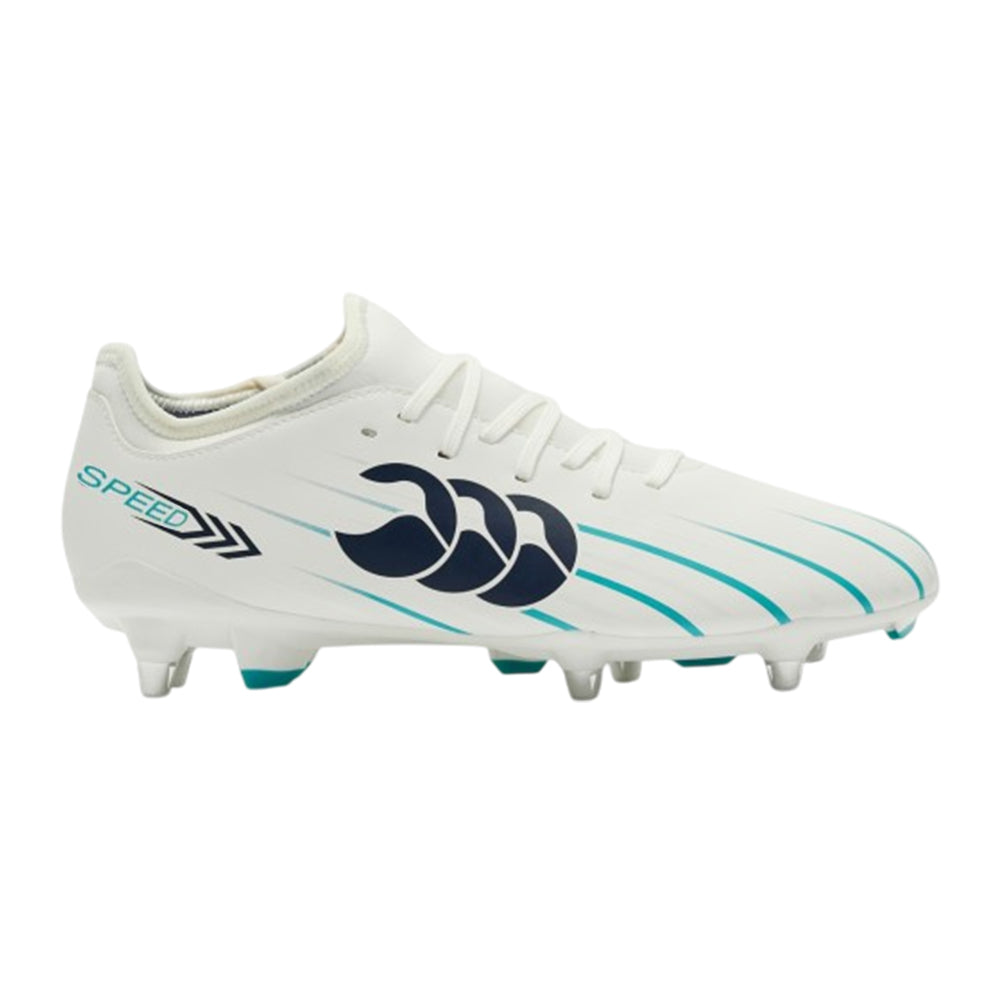 White - Back - Canterbury Mens Speed Falcon 2.0 Team Soft Ground Rugby Boots