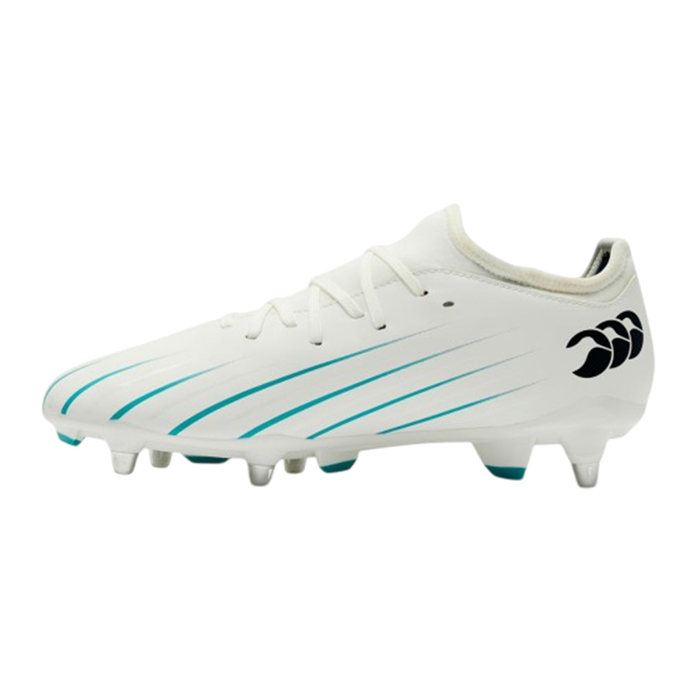 White - Side - Canterbury Mens Speed Falcon 2.0 Team Soft Ground Rugby Boots