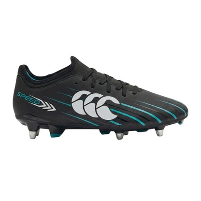 Black - Front - Canterbury Mens Speed Falcon 2.0 Team Soft Ground Rugby Boots