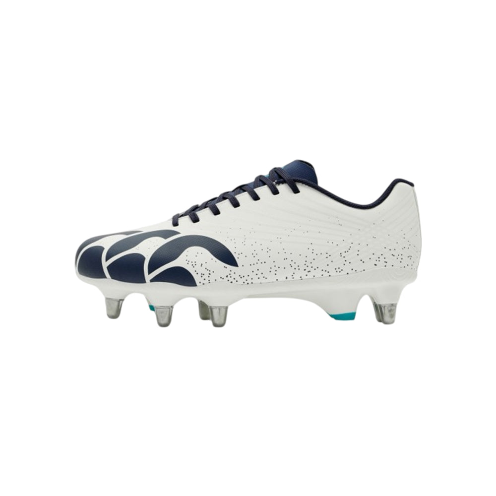 White - Back - Canterbury Mens Stampede Team Soft Ground Rugby Boots