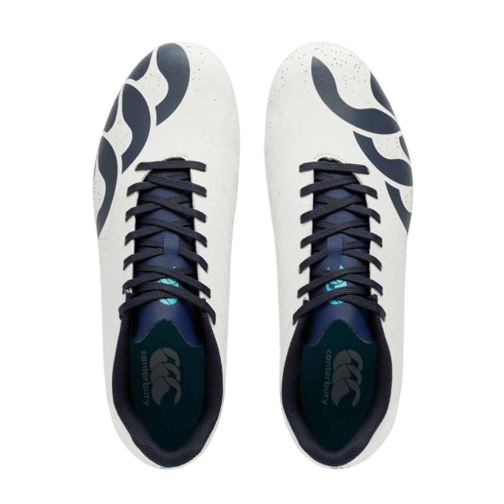 White - Side - Canterbury Mens Stampede Team Soft Ground Rugby Boots
