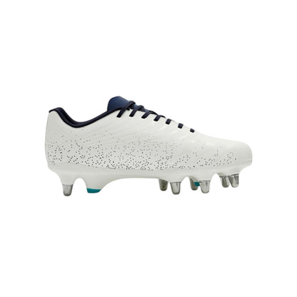 White - Front - Canterbury Mens Stampede Team Soft Ground Rugby Boots