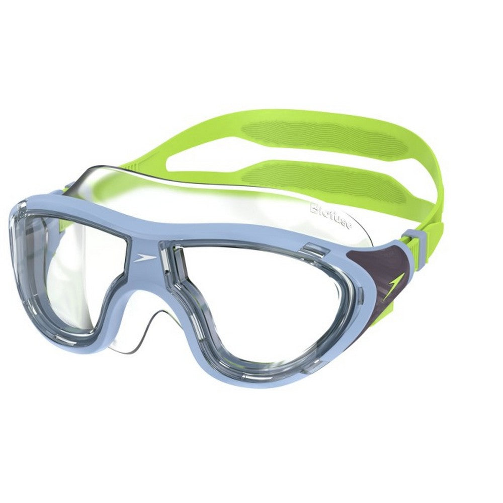 Blue-Lime - Back - Speedo Childrens-Kids Biofuse 2.0 Diving Mask