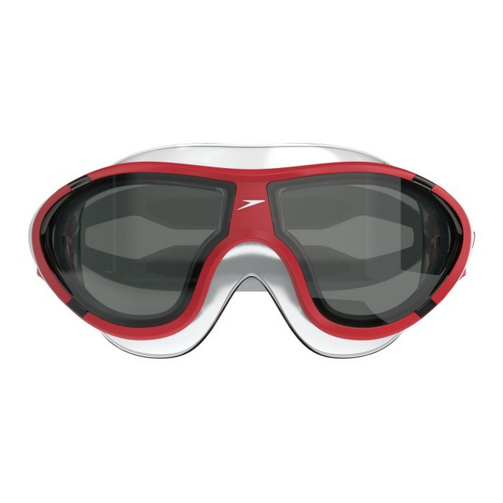 Red-Grey - Front - Speedo Childrens-Kids Biofuse 2.0 Diving Mask
