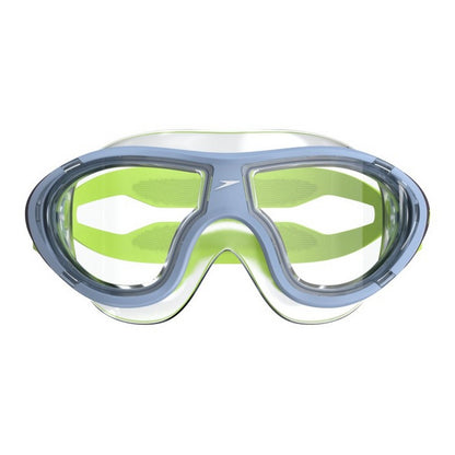 Blue-Lime - Front - Speedo Childrens-Kids Biofuse 2.0 Diving Mask