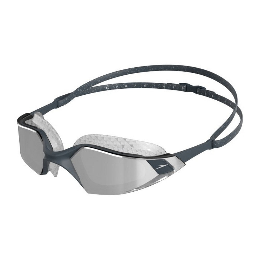 Silver - Front - Speedo Aquapulse Pro Mirrored Swimming Goggles