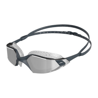 Silver - Front - Speedo Aquapulse Pro Mirrored Swimming Goggles
