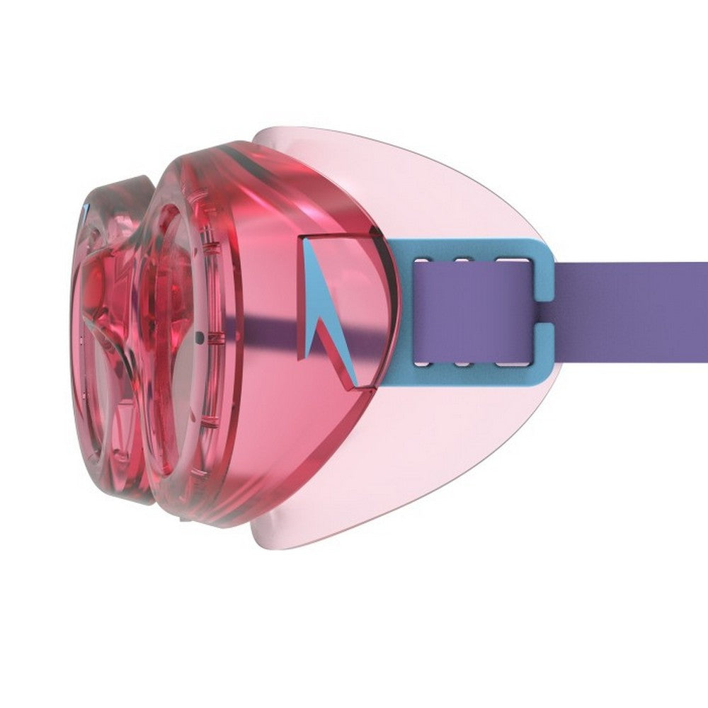 Pink-Lilac - Side - Speedo Childrens-Kids Futura Hydrospex Swimming Goggles