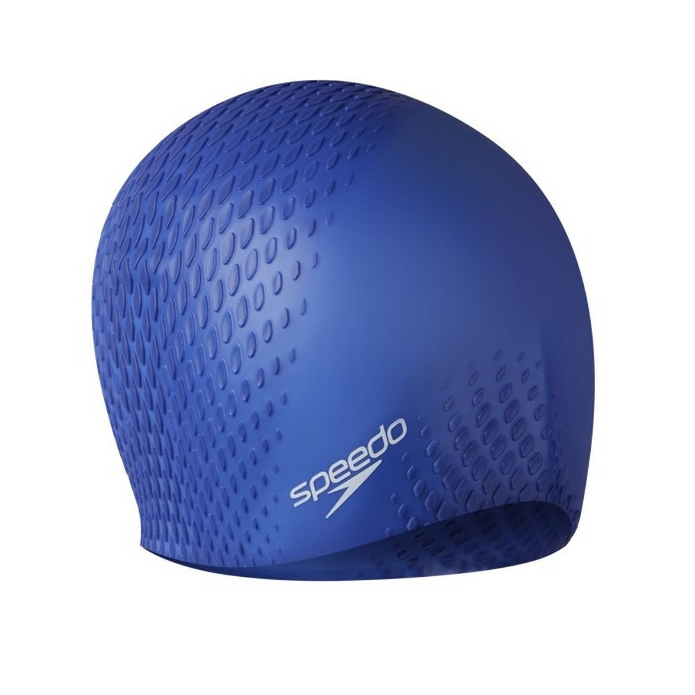 Blue - Back - Speedo Active+ Bubble Swimming Cap