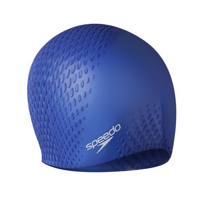 Blue - Back - Speedo Active+ Bubble Swimming Cap