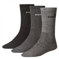 Grey - Front - Puma Unisex Adults Crew Socks (Pack Of 3)