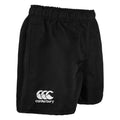 Black - Side - Canterbury Childrens-Kids Professional Polyester Shorts