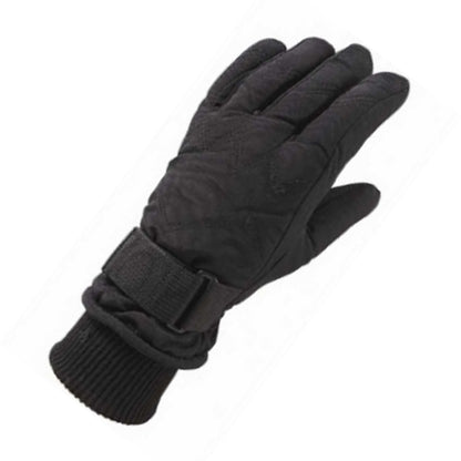 Black - Back - Carta Sport Childrens-Kids Ski Gloves