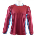 Maroon-Sky Blue - Front - Carta Sport Unisex Adult London Panel Jersey Football Shirt